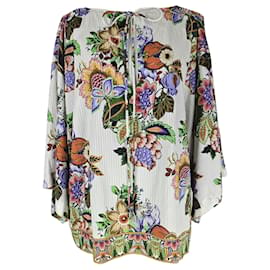 Top floral boho Etro Blanco