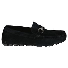 Mocassins en daim SALAMANCA de Salvatore Ferragamo Noir