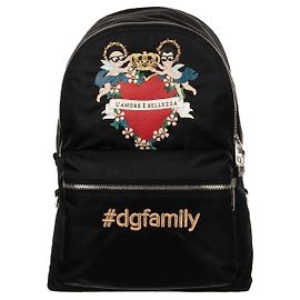 Dolce & Gabbana Family Patch Backpack Black