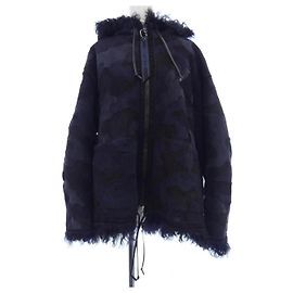 Christian Dior Lamb Shearling Jacket Black Navy blue
