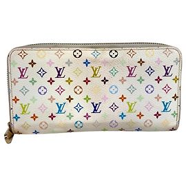 Cartera Zippy Monogram Multicolore Louis Vuitton Rosa Blanco