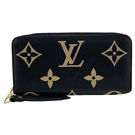 Louis Vuitton Zippy Wallet Monogram Empreinte Long Black
