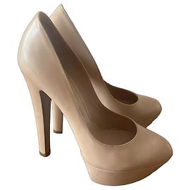 Escarpins Sergio Rossi en cuir beige taille 37 Beige