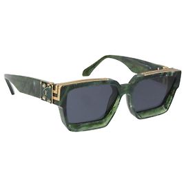LOUIS VUITTON Millionaire Sunglasses plastic Green Z1167E LV Auth 165909SM Green