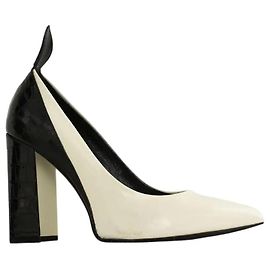 Escarpins Cuir Véritable Blanc - Taille UK 5 / EU 38, Occasion Portés Deux Fois, Bon état