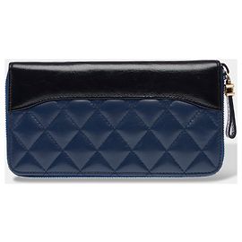CHANEL Navy Blue Leather Accessory - 103258 Navy blue