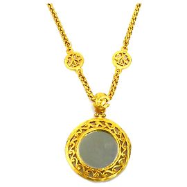 Colar Pendente Espelho Dourado Chanel Dourado