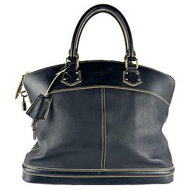 Louis Vuitton Suhali Lockit MM Handtasche Schwarz