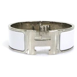 Bracciale Bangle Click Clack Hermès Argento Bianco