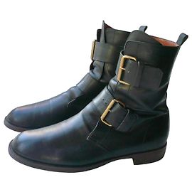 MICHEL VIVIEN EMERANCE leather boots in excellent condition size 41 Black