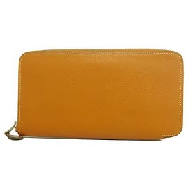 Hermès Hermes Azap Long Silk Wallet in Cognac Cognac