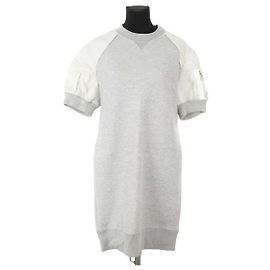 Sacai Vestido de algodón gris Gris