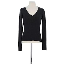 Prada Pullover aus anthrazitfarbenem Baumwoll Anthrazitgrau