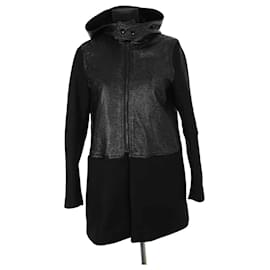 Sandro Black Wool Coat Black