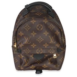 Mini Palm Springs em lona Monogram Louis Vuitton Marrom Preto