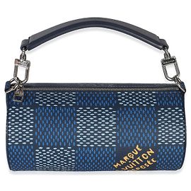 Polochon PM em canvas Damier Heritage da Louis Vuitton Azul
