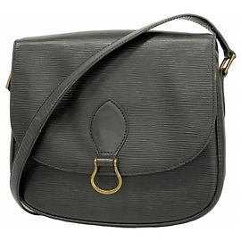 Louis Vuitton Epi Saint-Cloud Shoulder Bag Black