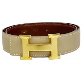 Cinto Constance Hermès Marrom Bege