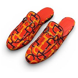 Gucci Princetown – moccasin-type mules – GG canvas – 37 Red Orange