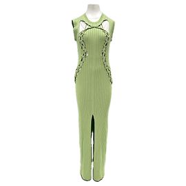 Iro Grünes ärmelloses langes Kleid Grün