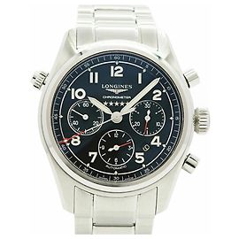 Orologio da uomo Longines Spirit L3.820.4.53.6 con quadrante nero Altro