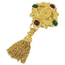 Broche de Chanel en oro, verde y rojo Roja Dorado Verde