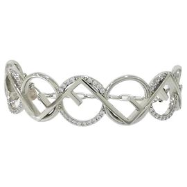 Pulsera de encanto plateada Fendi Plata