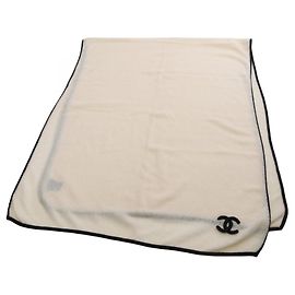 Schal/Schal Chanel Coco Mark Schwarz Roh