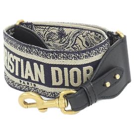 Christian Dior Gurt Schwarz Roh Marineblau