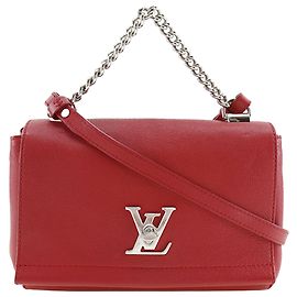 Louis Vuitton Sac Lockme II BB en cuir rouge Rouge