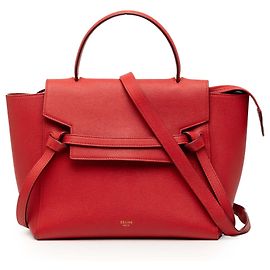 Céline Bolsa de cinto em couro de bezerro micro texturizado vermelho Celine Vermelho