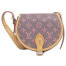 Louis Vuitton Monogram LV Pop Tan Weiß Schultertasche Braun Pink
