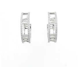Tiffany & Co Pendientes Tiffany Atlas Hoop Blanco