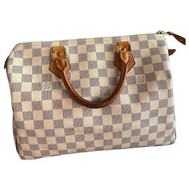 Bolsa Speedy Louis Vuitton Damier Azur Bege