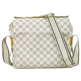 Louis Vuitton Naviglio Handbag Damier White