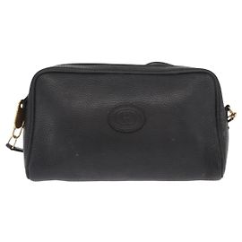 Borsa a spalla vintage Gucci in pelle Nero