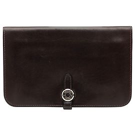Carteira Hermès Swift Dogon Duo GM Marrom