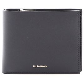 Jil Sander Leather Zip Pocket Wallet Black Black