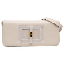 Bolsa transversal Natalia em couro grande Tom Ford Branco