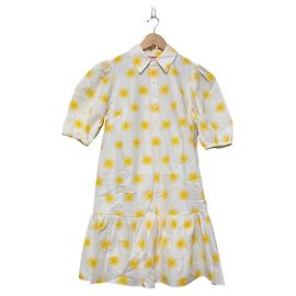 Vestido camisa con estampado de sol Kate Spade New York Amarillo