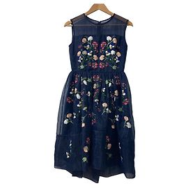 Autre Marque Chesty besticktes Organza-Kleid Blau