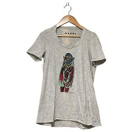 Camiseta de algodón estampada Marni Gris