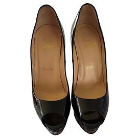 Christian Louboutin Escarpins Louboutin en cuir verni noir Noir