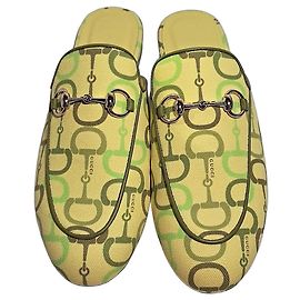 Mocasines de cuero Gucci Princetown 37.5 Amarillo