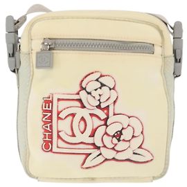 Bolsa transversal Chanel Sport Line em nylon pequena Branco