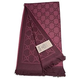 Sciarpa in lana reversibile Gucci, rosa/bordeaux Rosa Bordò