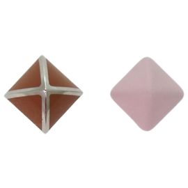 Brincos de couro e metal Medorgaine da Hermès Marrom