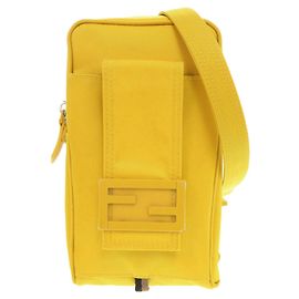 Pochette per telefono Fendi Baguette Giallo