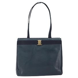 Salvatore Ferragamo Vala tote Leather Blue
