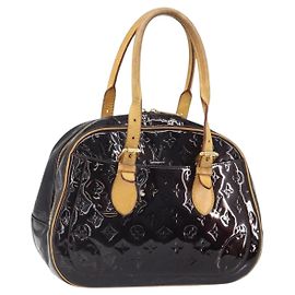 LOUIS VUITTON Sac à main Summit Drive Monogram Vernis Amarante M93516 Auth BA10179 Bordeaux
